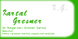 kartal gresner business card